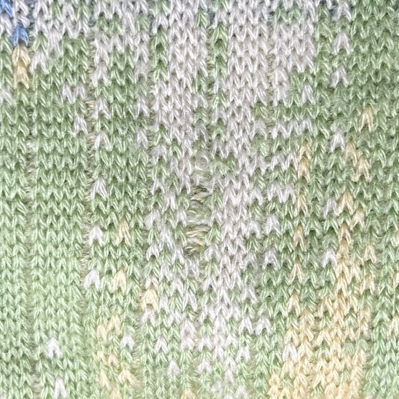 Rare Vintage Tangiers 3-D Knit Wool Rainbow Oversized Slouchy Sweater 80s 90s - Picture 6 of 8